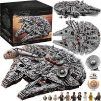 ราคา ใช้งานร่วมกับ Lego 75192 Star Wars Millennium Falcon Building Blocks ผู้ใหญ่ Edition ขนาดใหญ่ประกอบอาคารบล็อก starwj (53967127466)