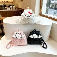 ราคา 2026 สินค้าใหม่แบบพกพา เชือกรูด ฝาลายสก๊อตสีแดงเคทีแมวกระโหลกสไตล์กระเป๋าเป้สะพายหลังหญิงกระเป๋าเป้สะพายหลังการ์ตูนกระเป๋านักเรียนขนาดเล็กกระเป๋าเป้สะพา166603. ไทย20260826 (49416759528)