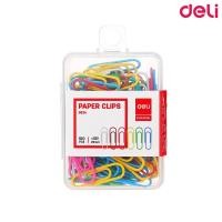 ราคา Deli Paper Clip Color คลิปหนีบกระดาษ 100 ตัว คละสี คลิปสี ลวดเสียบกระดาษ (7125568906)