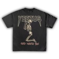 ราคา เสื้อยืดผ้าฝ้าย Yeezus Kanye West แร็ปเปอร์ชาวอเมริกัน สำหรับผู้หญิงและผู้ชาย เสื้อแขนสั้นสไตล์เรโทร ลายพิมพ์วินเทจ (47515716854)
