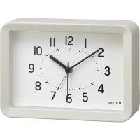 ราคา RHYTHM A6 Size White Alarm Clock with Continuous Second Hand – Stylish Interior Timepiece 10.6x14.8x4.8cm (55407956211)