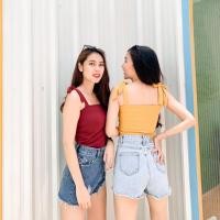 ราคา Babie basic crop เสื้อกล้ามผูกไหล่ (6015) (6745987470)