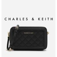 ราคา ♥️CHARLES & KEITH แท้จาก Shop ♥️ Quilted Zip Around Wallet - Black รหัสสินค้า CK6-10840105_XS (11356271021)