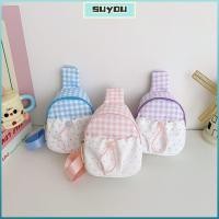 ราคา SUYOUPH Kids Chest Bag, Gingham Lightweight Sling Bag, Polka Dot Adjustable Strap Crossbody Bag for Children Girls (48767903778)