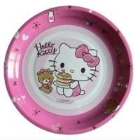 ราคา ถาดสแตนเลสกลม (หรือจานเมลามีนทรงลึก) ลาย Hello Kitty ลิขสิทธิ์แท้ (47361859122)