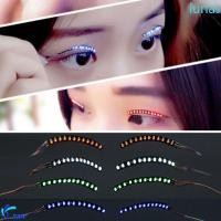 ราคา LUNASOL LED ขนตาปลอมเรืองแสง,กันน้ําสีสันฮาโลวีน Light Up Eyelid Paste,ของขวัญไฟนีออนแฟลชปาร์ตี้สร้างสรรค์ (52967276796)