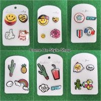 ราคา เซตเข็มกลัด เซตพินติดเสื้อ 4 ชิ้น ติดกระเป๋า หมวก สุดเทห์ Pin Brooch collection set (4 pcs set) (57653993273)