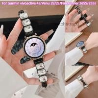 ราคา 18 มม.หรูหราสายนาฬิกาสแตนเลสสําหรับ Garmin vivoactive 4s vivomove 3S Venu 3S 2S ผู้หญิงเพชรสําหรับ Garmin Forerunner 265S 255S (26535149257)