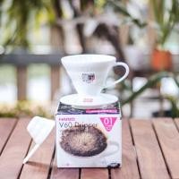 ราคา (พร้อมส่ง)[HARIO]ดริปเปอร์เซรามิก HARIO V60 Dripper 01 (สีขาว)//HARIO V60 Dripper Ceramic 01 (White) (2963966207)