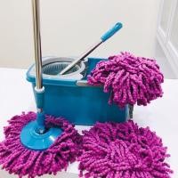 ราคา ไมโครไฟเบอร์ Magic Mop พร้อมถัง 2 หัวหมุน 360 Easy Floor Mop (47260555493)