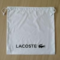 ราคา ถุงผ้า Lacoste ของแท้ สีขาว,ดำ ถุงใส่กระเป๋า,ใส่เสื้อผ้่า Lacoste เชือกรูดได้2ฝั่ง สภาพดีไม่มีตำหนิใหญ่ 16x15.5นิ้ว (42876104001)