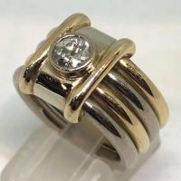 ราคา จิวเวอร์รี่มือสอง ของแท้ แหวนทองเค (งานนอก) ประดับเพชรแท้ขนาด 0.50 กะรัต (41381710848)