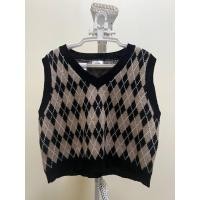 ราคา มือสอง - เสื้อกั้กไหมพรม สีน้ำตาล-ดำ (52306651335)