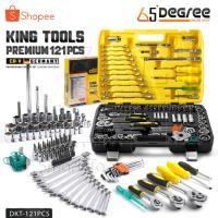 ราคา DELTON King Tools ชุดเครื่องมือ ประแจ ชุดบล็อก 121 ชิ้น(ชุดใหญ่) ขนาด 1/4 นิ้ว 3/8 นิ้ว 1/2 นิ้ว ชุดประแจ รุ่นDKT-121PCS (22867516229)