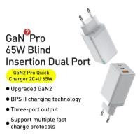 ราคา Baseus Fast Charging Charger GaN2 Pro 3 พอร์ต 2C+U QC PD 65W (27337370330)