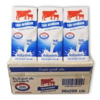 ราคา ยกลัง 36 กล่อง นมวัวแดง ไทย–เดนมาร์ค UHT รสจืด 200 ml (40523126430)