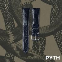 ราคา The Python Black Snake Leather Watch Strap โดย Toni Strap (47259442611)