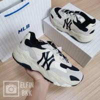 ราคา แท้ MLB Bigball Chunky Lite SD รองเท้าผ้าใบ สีดำ โลโก้ NY (13563917351)