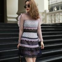 ราคา เดรสสั้นลูกไม้งานป้าย (2296862188)