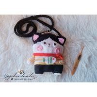 ราคา กระเป๋าสะพายข้างน้องเหมียว กระเป๋าถักไหมพรม กระเป๋าแมวน่ารัก (29823569494)