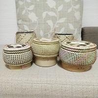 ราคา กระติบข้าวเหนียวทรงฟักทอง ทรงบาตร ทรงหมวก สวยน่าใช้ (43683777679)