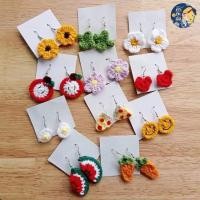ราคา ต่างหู handmade ต่างหูถักไหมพรม (16941764946)