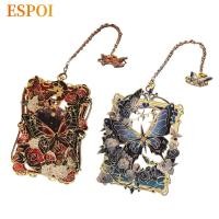 ราคา ESPOI Hollow Book Mark,ดอกไม้บางและที่คั่นหนังสือโลหะผีเสื้อ,สไตล์ย้อนยุคจี้สไตล์หนังสืออ่านคลิปของขวัญนักเรียน (45767212227)