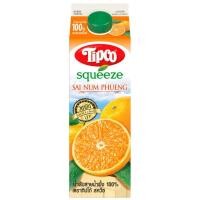 ราคา ทิปโก้สควีซน้ำส้มสายน้ำผึ้ง100เปอร์เซ็นต์พาสเจอร์ไรส์ 1ลิตร Tipco Squeeze Pasteurized Sai Nam Phueng Orange Juice 1ltr. (27595114276)