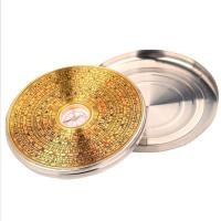 ราคา Feng Shui เข็มทิศสแตนเลสเข็มทิศเครื่องมือ Precision พร้อมฝาปิดที่ครอบคลุมกระเป๋าเข็มทิศมินิแบบพกพา (50417659367)