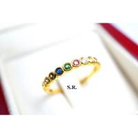 ราคา S.R.แหวนทองนพเก้า เม็ดละ 0.05 กะรัต เพชรน้ำ 100 ขาวสวยไฟดี พร้อมใบรับรองสินค้า เคลือบทองคำแท้ 100% (45755817083)