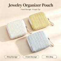 ราคา Jewelry Organizer Pouch Travel Storage Bag 6 Layer Zip Mini Beg Simpan Cincin Rantai Portable Bag (53064983832)