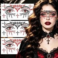 ราคา Luckyee 3D Devil Face Jewel Stier ชั่วคราว Rhinestone คริสตัล Tattoo 1 ชิ้นสําหรับ Carnival Parade แต่งหน้า TQ (48367232946)