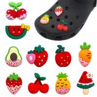 ราคา สตรอเบอร์รี่เชอร์รี่แตงโม PVC รองเท้า Charms อุปกรณ์เสริมออกแบบ jibz สําหรับ Diy สายรัดข้อมือกระเป๋าเป้สะพายหลัง (24738946109)