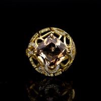 ราคา แหวนพลอยแชมเปญโทปาส (Champagne Topaz) ตัวเรือนเงินแท้ 92.5 % ชุบทอง ไซส์ 53 / 6.5 US. พลอยแท้จากประเทศบราซิล (26188448744)
