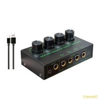 ราคา Crescent1 เครื่องขยายเสียงกระจายหูฟังแบบพกพา 4 ช่องเครื่องขยายเสียงหูฟังสเตอริโอ (44766214820)