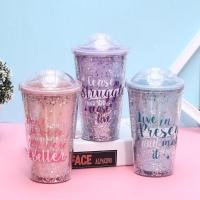 ราคา [พร้อมส่ง] แก้วหลอดเด้งฟรุ้งฟริ้ง น่ารักตะมุตะมี สีสวย สะท้อนแสงฟรุ้งฟริ้งง (10135295881)