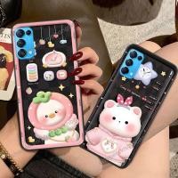 ราคา เคส Oppo Reno5 4G / Reno5 5G / Reno 5 พร้อมหมี กระต่ายขาว นาฬิกาน่ารักและสวยงาม (52161657808)