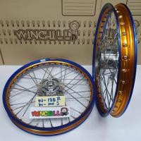 ราคา YOSHI ชุดล้อ WAVE125R/ WAVE100S 2005 ล้อโลทูโทนน้ำเงินทอง+ดุมเงา+ซี่ชุบ ขอบล้อ17 (21480259527)