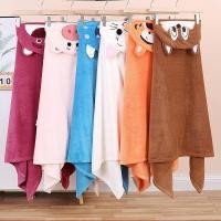 ราคา เสื้อคลุมมีฮู้ดเด็ก ผ้าขนหนูอาบน้ําชุดสองชิ้นเด็กการ์ตูนเสื้อคลุมอาบน้ําดูดซับน้ํานาโนกันลื่นผ้ากอซผ้าขนหนูผ้าคลุมไหล่รูป (49617159510)