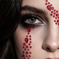 ราคา 3D Devil Face Eye Jewel Stier Skin-Safe Rhinestone คริสตัล Tattoo 1 ชิ้นสําหรับฮาโลวีนคอสเพลย์แต่งหน้า (47067570841)