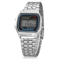 ราคา Watch นาฬิกาข้อมือ Digital สีเงิน สายเหล็ก รุ่น F-91W LED (2629417)