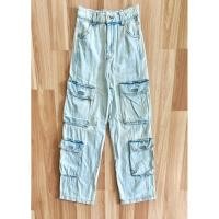 ราคา h&m cargo denim ขากระบอกใหญ่ (43625965454)
