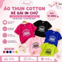 ราคา GIRLS COTTON เสื้อยืดพิมพ์ LETTERS สําหรับ GIRLS SZ 10-40KG SOFT, COOL, SWEAT-ABSORING COTTON สําหรับเด็ก GOING TO SCHOOL และ PLAY (44264891633)