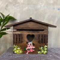 ราคา mailbox [ไม้สักแท้]ตู้จดหมายไม้สักแท้ ตู้รับจดหมาย ตู้ไปรษณีย์(ลายเพ้นท์แบบสุ่มลาย) (24370246429)