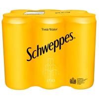 ราคา ชเวปส์น้ำโทนิค 330ซีซี แพค 6 Schweppes Tonic Water 330cc Pack 6 (57217569506)