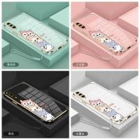 ราคา กรณี Huawei P50 P50 Pro Mate 10 Mate 10 Pro Mate 30 Mate 30E Mate 30 Pro Mate 40 Mate 40 Pro Mate 40E Pro Mate 40E Mate 30E Pro Nova 6 4G Nova 6 5G ขอบตรง 90° ชุบการ์ตูน Shiba Inu เคสโทรศัพท์ (2104801