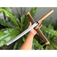 ราคา มีดยาว ดาบซามูไร Tanto ทันโทะ มีดแคมป์ ดาบสั้น Wakizashi Samurai sword ดาบญี่ปุ่น ใบ 14’’ เหล็กตะไบ ตีร้อน ด้ามฝักแสมสาร (24552366566)
