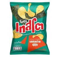 ราคา เทสโตมันฝรั่งแผ่นเรียบรสสาหร่ายญี่ปุ่น 69กรัม Tasto Potato Chip Japanese Seaweed 69g. (43933274570)