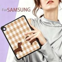 ราคา ปลอกปกแข็งโปร่งแสง Samsung Galaxy Tab A9 A9+ A11 A11+ S7 S8 S9 S9FE S10FE S7+ S7FE S8+ S9+ S9FE+ S10+ สองสีน้ําตาลดัชชุนบนพื้นหลังหมากรุก (46913478307)