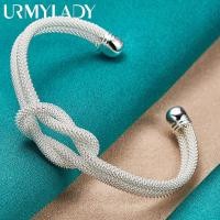 ราคา Urmylady กําไลข้อมือเงินแท้ 925 ประดับโบว์ เครื่องประดับแฟชั่น สําหรับผู้หญิง งานแต่งงาน งานหมั้น ปาร์ตี้ เสน่ห์ (23659935976)